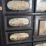 Creative ways to finish furniture - wallpaper accents on drawers