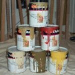 Paint cans old paint