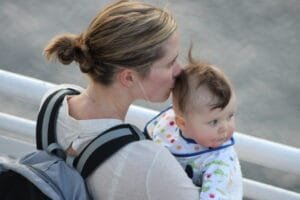 Mother and child Mothers for Climate Change