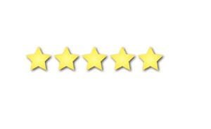 Five stars Five star rating